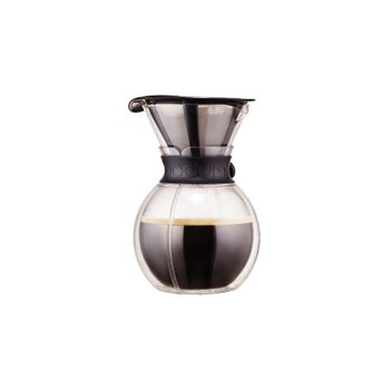 Кавник з подвійними стінками чорний, 1 л, Pour Over Bodum