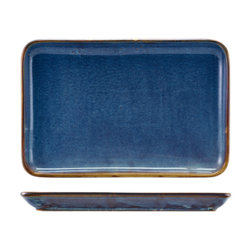 Блюдо прямоугольное 30х20 см, Terra Porcelain Aqua Blue, GenWare