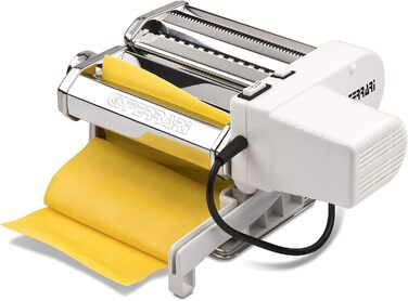 Машинка для пасти G3 Ferrari G20121 Sfoglia Mia, ролики 15 см, 9 налаштувань товщини, 5 видів пасти, корпус з нержавіючої сталі, аксесуари в комплекті, білий колір, з мотором