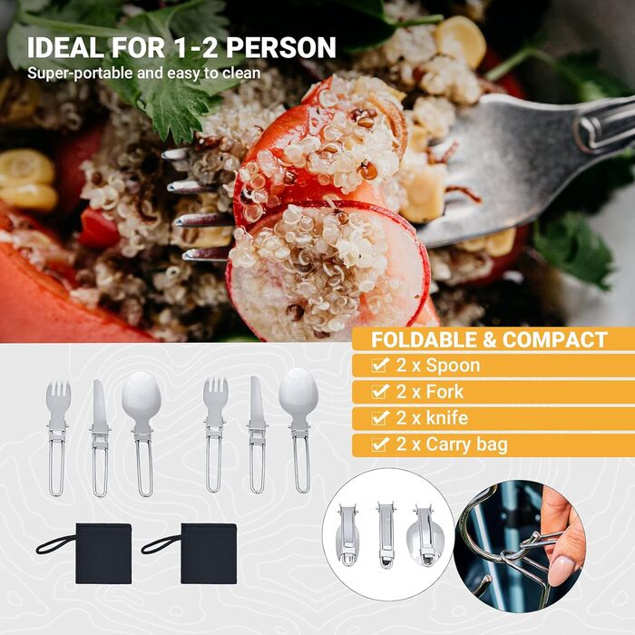 Набір кемпінгового посуду 2-3 особи KingCamp