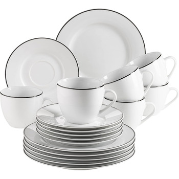 Фарфор ENNA, Белый, Черный