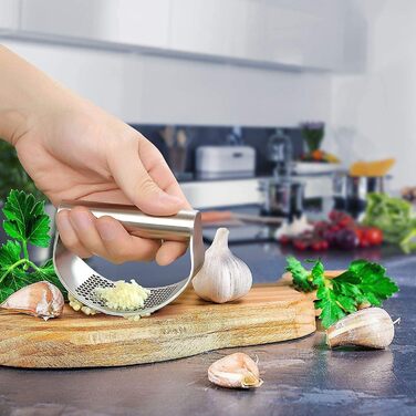 Часниковий прес з нержавіючої сталі 9,8 x 5 см Sinnsally