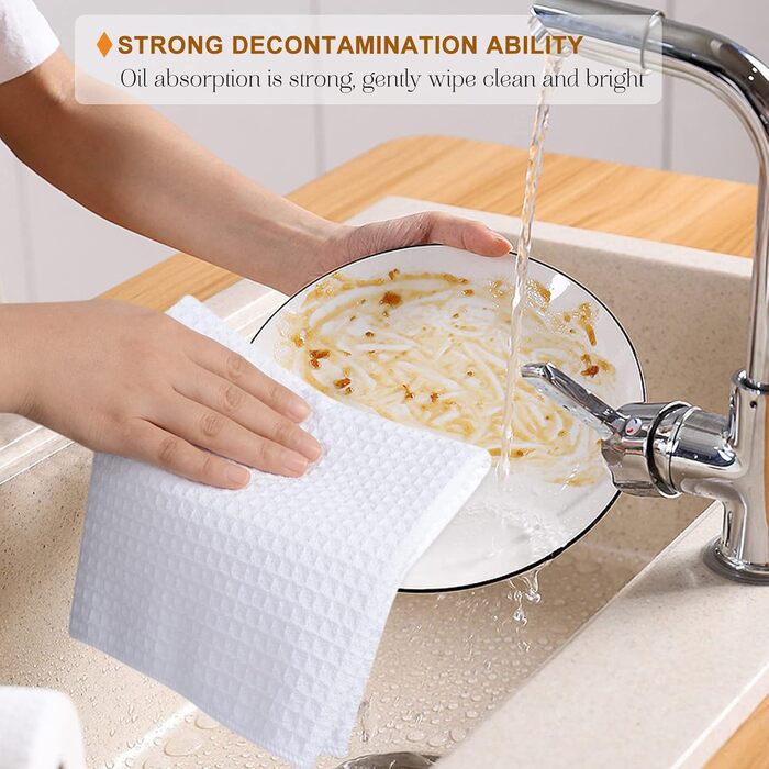 Кухонні рушники VIVOTE, рушники для гостей, подарункові, 40x60 см, 2 шт., м&39які кухонні рушники, абсорбуючі рушники (білі)