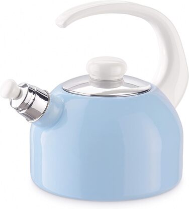 Чайник-флейта Plus, CLASSIC - КОЛІР діаметр 18 см, висота 21,7 см, ємність 2 літри, емаль, 3-х кратний емальований, /чорний, індукційний (2 літри, білий), 0543-020