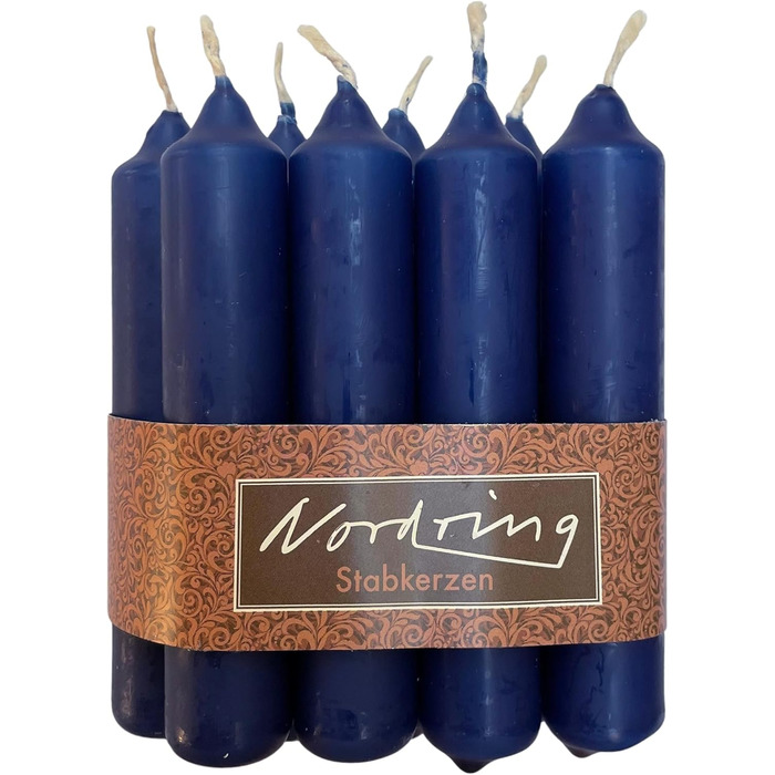 Набор из 8 конических свечей 2,2 x 11 см, темно-синий Nordring