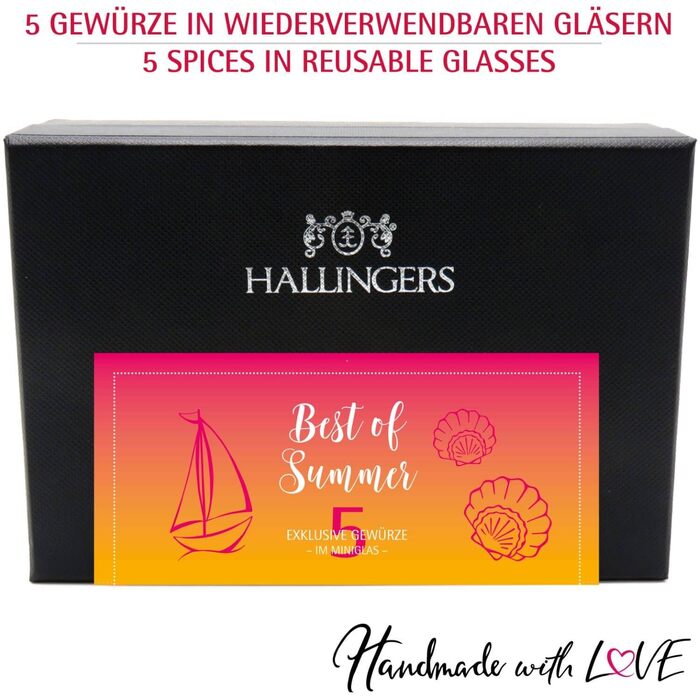 Класичний набір спецій Hallingers - Подарунковий набір спецій ручної роботи, 12 спецій з усього світу (Набір) - Літній подарунок та ідеальний подарунок для барбекю День народження, вітання, новоселення, річниця, вільний час Класичні спеції., 12 спецій (73