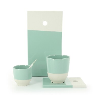 Прямоугольное блюдце для закусок Revol Color Lab, бирюзовое, 24,5 х 13 х 0,8 см