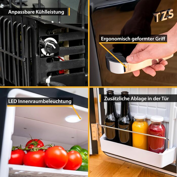 Мини-холодильник 40 л черный TZS First Austria