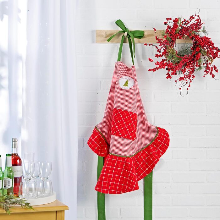 Набір кухонних рушників своїми руками, різдвяні рушники для випічки, приготування їжі та розваг, 18&quot x 28&quot, Tree Farm, 2 шт. (Весела ялинка)