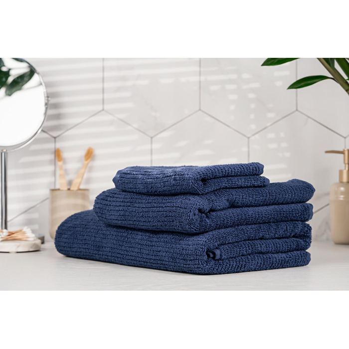 Рушник махровий Ardesto Air, 50х90см, 100% бавовна, синій