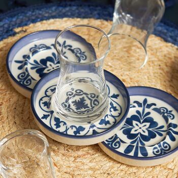 Чайний сервіз на 6 осіб, 12 предметів, Zeher Blau Karaca