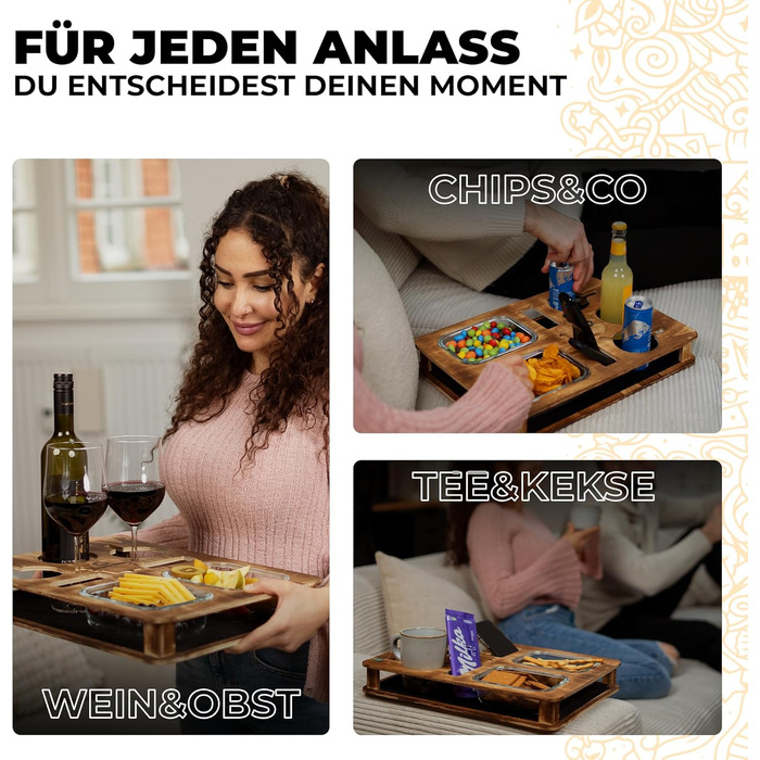 Преміальний дерев'яний органайзери для снеків 32 х 45 см SnackNest