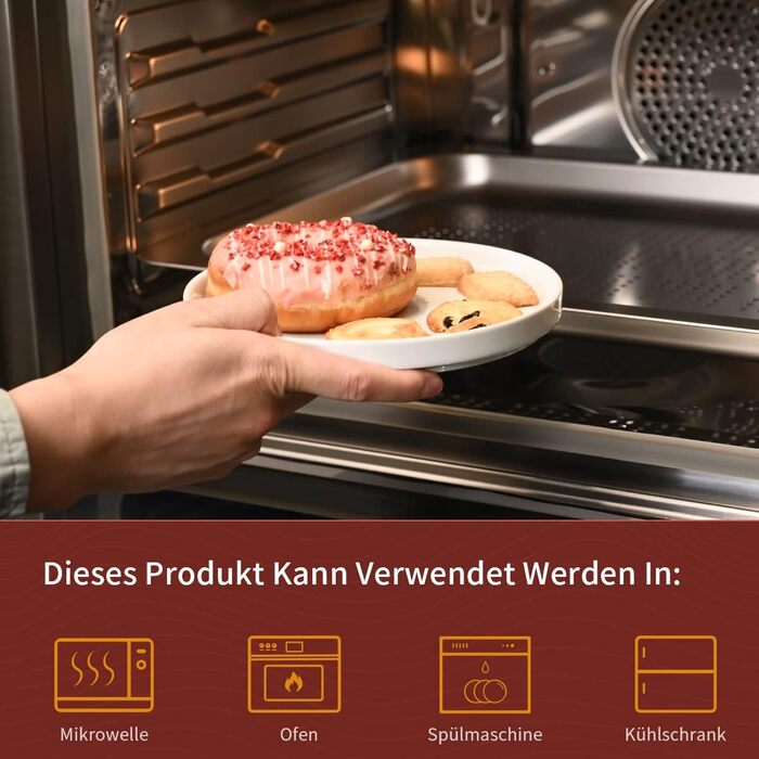 Набор десертных тарелок 18 см, 6 предметов, белые WishDeco