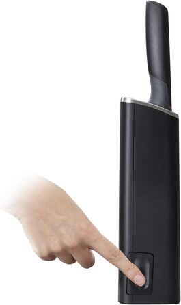 Набір ножів з підставкою і точилкою 6 предметів чорний Elevate SlimBlock Joseph Joseph