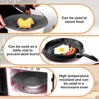 Кришка  із силіконовим захистом від википання 29 см LURNODY