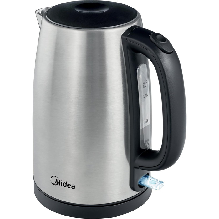 Чайник Midea из нержавеющей стали с настройкой температуры, 1,5 литра, 2200 Вт, чайник белый, чайник с индикацией температуры и функциями безопасности, без бисфенола А (без настройки температуры)
