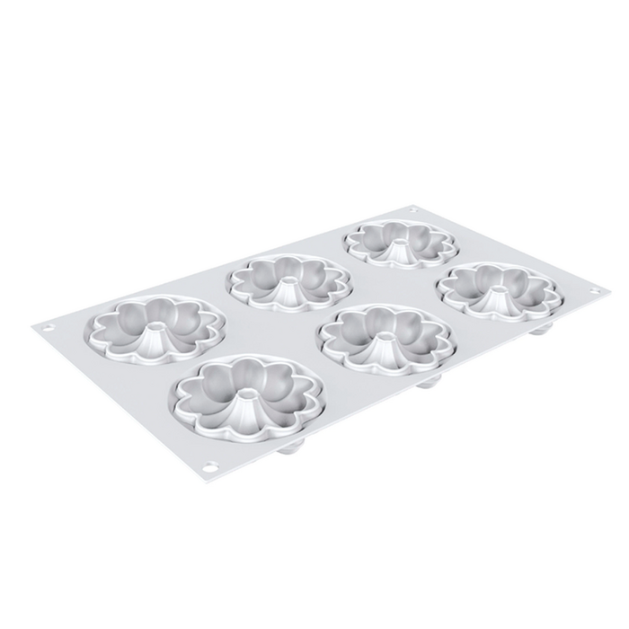 KIT 3D TARTE RING BLOOM Ø80 MM  Форма силіконова Ø80 h 20 мм + 6  кілець  (d 76,5 h, 17 мм) - 1*6 фо