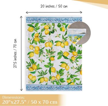 Набір з 3 багатоцільових кухонних рушників Maison d&39 Hermine Сільське Різдво зі 100 бавовни Барні рушники День подяки/Різдво (50 см x 70 см) (15 - Cedrat)