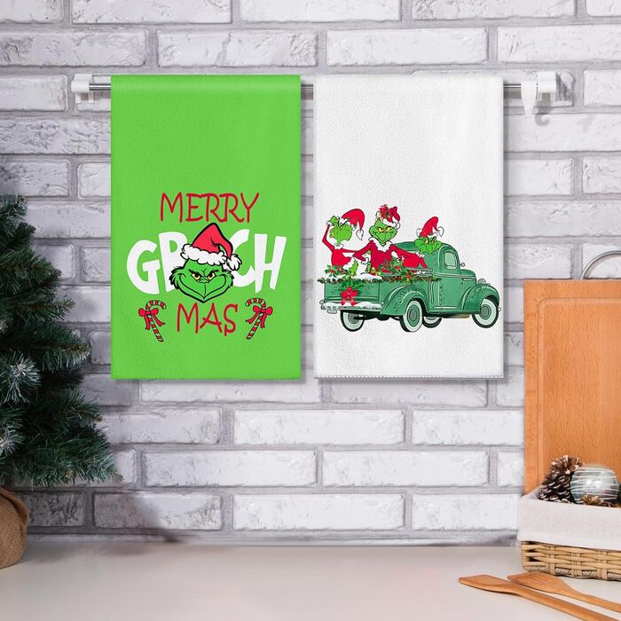 Набір з 4 різдвяних кухонних рушників 45 x 65 см, набір L Ohok