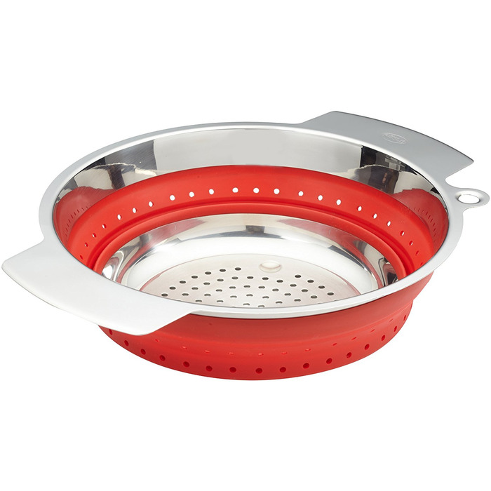 Друшляк складаний силіконовий, червоний 24 см Rosle