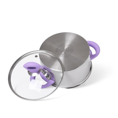 Каструля зі скляною кришкою Fissman MIRABELLE 24x13,5 см на 6,1 л (5407)