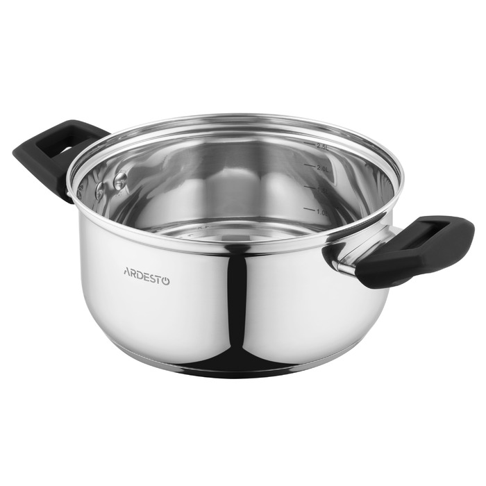 ARDESTO Gemini Pan, стеклянная крышка, 2,9 л, нержавеющая сталь