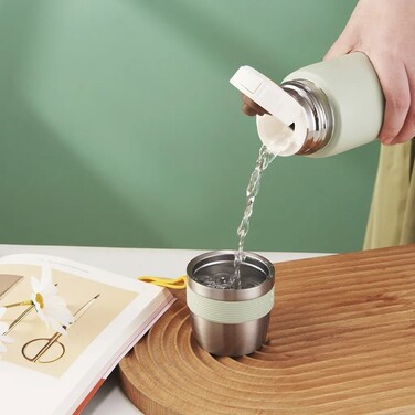 Термос Fissman 600 мл колір оранжевий нержавіюча сталь (9876)