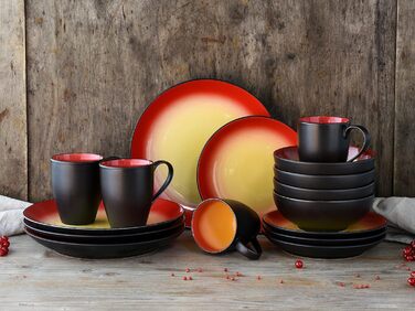 Набір посуду на 4 персони, 16 предметів, Hot Red Creatable