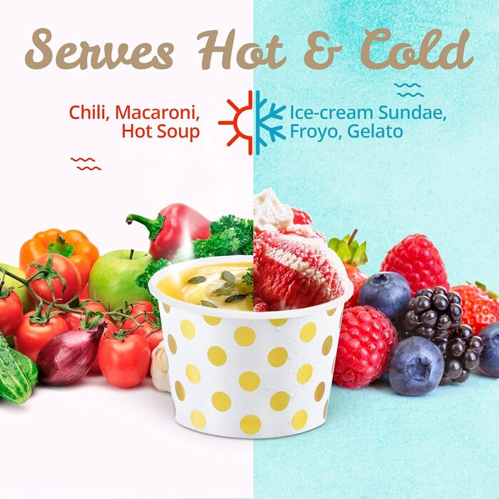 Набір паперові стаканчики для морозива 50 шт. 266 мл MATICAN