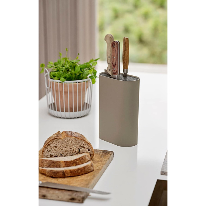 Одиночний ножовий блок без ножа, 17 x 9 см, висота 24 см, (темно-коричневий) Zone Denmark