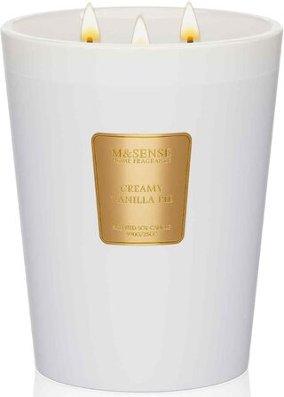 Необычайно большая ароматическая свеча с ванилью 990 г, время горения 150 часов M&SENSE
