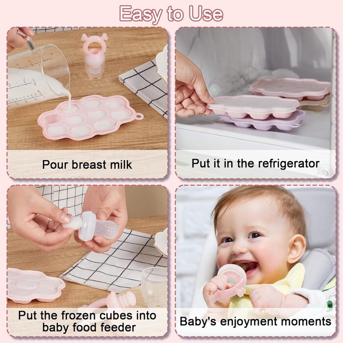 Набір силкіконових ніблерів для дітей та формочки для морозива btrfe