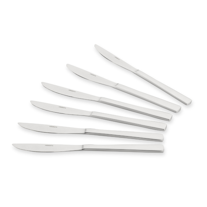 ARDESTO Black Mars Vanessa Набор столовых ножей, 6 столовых приборов, нержавеющая сталь