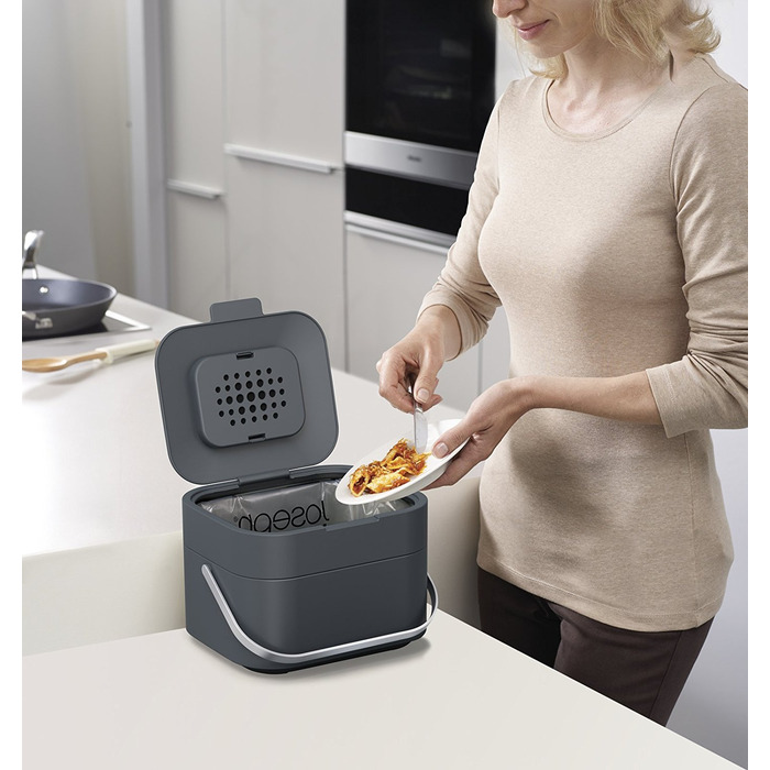 Контейнер для харчових відходів сірий Stack Food Waste Caddy Joseph Joseph