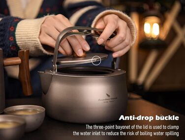 Титановый чайник для кемпинга 800 мл Boundless Voyage