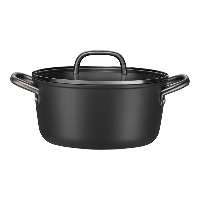 Каструля зі скляною кришкою 24 см, чорна Milano Zwilling