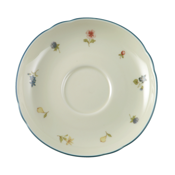 Блюдце до чашки для чаю 14.5 см Streublume blauer Rand Marie-Luise Seltmann