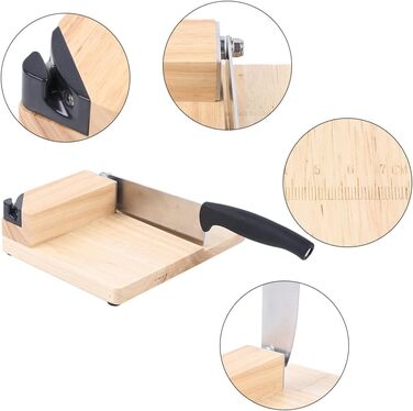 Пристрій для нарізання ковбас з дерев'яною основою Kitchendao