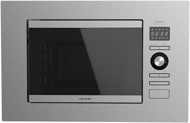 Вбудована мікрохвильова піч 800 Вт, 20 л срібляста GrandHeat 2090 Built-in Touch Cecotec