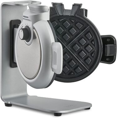 Вертикальна вафельниця для ідеальних бельгійських вафель, 5 рівнів підрум'янювання на вибір, 2-кратне антипригарне покриття, без зайвого тіста, нержавіюча сталь