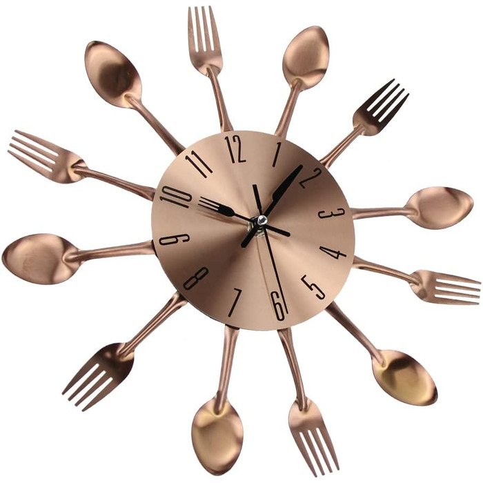 Настінні часи з кухонним начинням з нержавіючої сталі Timelike