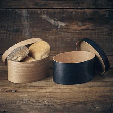 Хлібниця овальна дерев'яна з кришкою 20*14.5*h 9 см, Black Wood Veneer, Genware