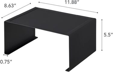 Штабелируемая кухонная полка, сталь, минималистичный дизайн (черный), 3791 TOWER