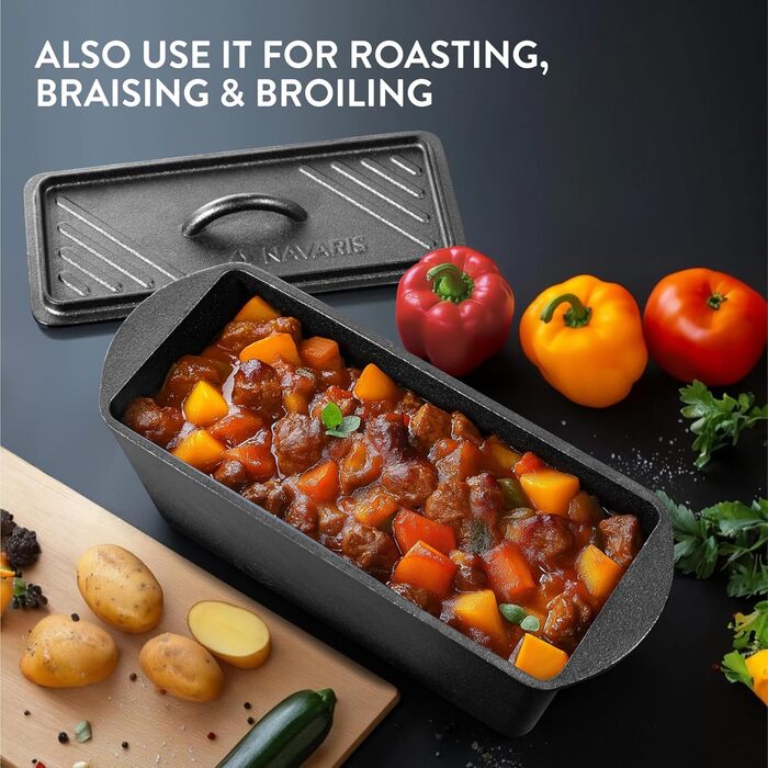 Чавунна форма для випічки з кришкою 34 см Navaris