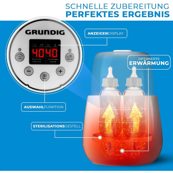 Підігрівач на 2 дитячих пляшечок GRUNDIG