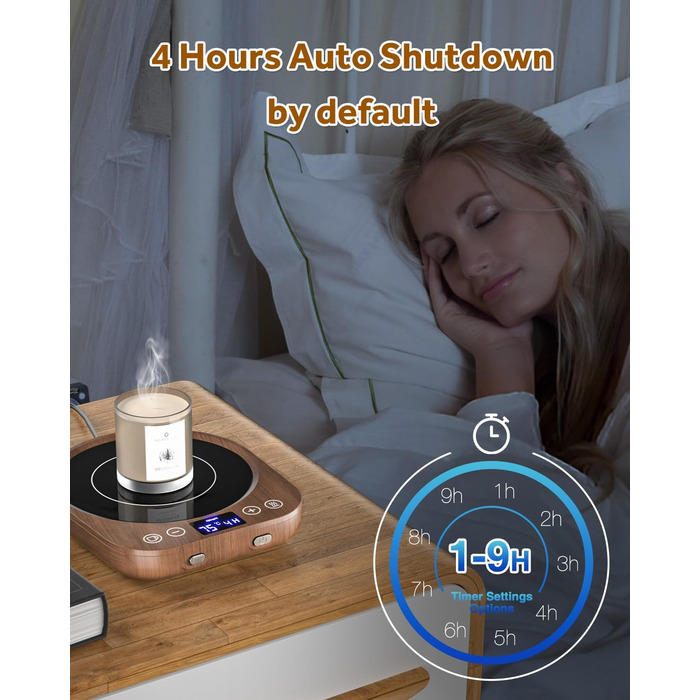 Підігрівач для чашок 35 Вт, коричневий MQFORU