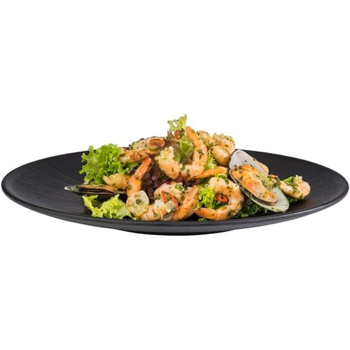 Тарілка меламінова 33 см, чорна NERO APS