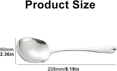 Набор из 4 ложек для сервировки из нержавеющей стали 20,8 см x 6 см Laluky