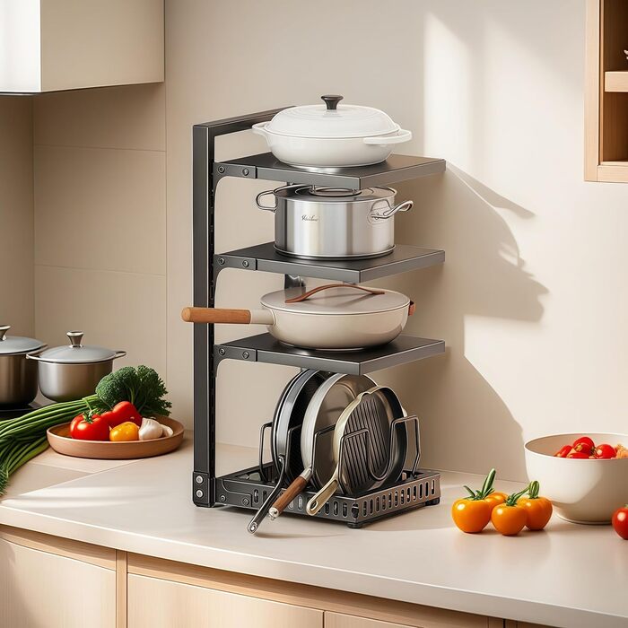 Органайзер для посуду з регульованими відділеннями 23 х 28 х 53 см HIMKI