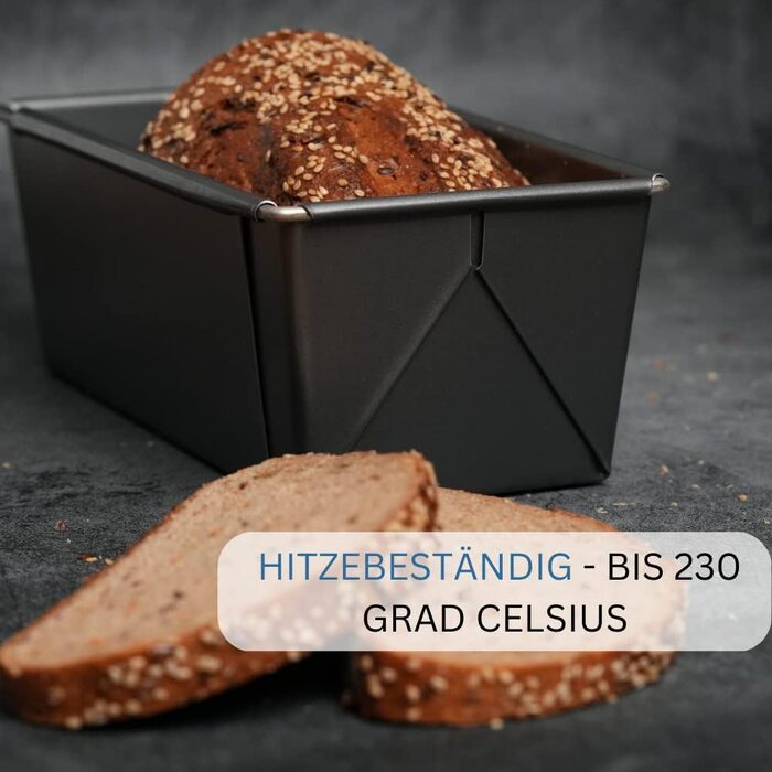 Форма для випічки хліба Westmark - високоякісна емальована форма для випікання хліба, як з пекарні - 32 см - для рівномірного підрум'янювання - 100 стійка до подряпин (чорна) (хліб розтягується)